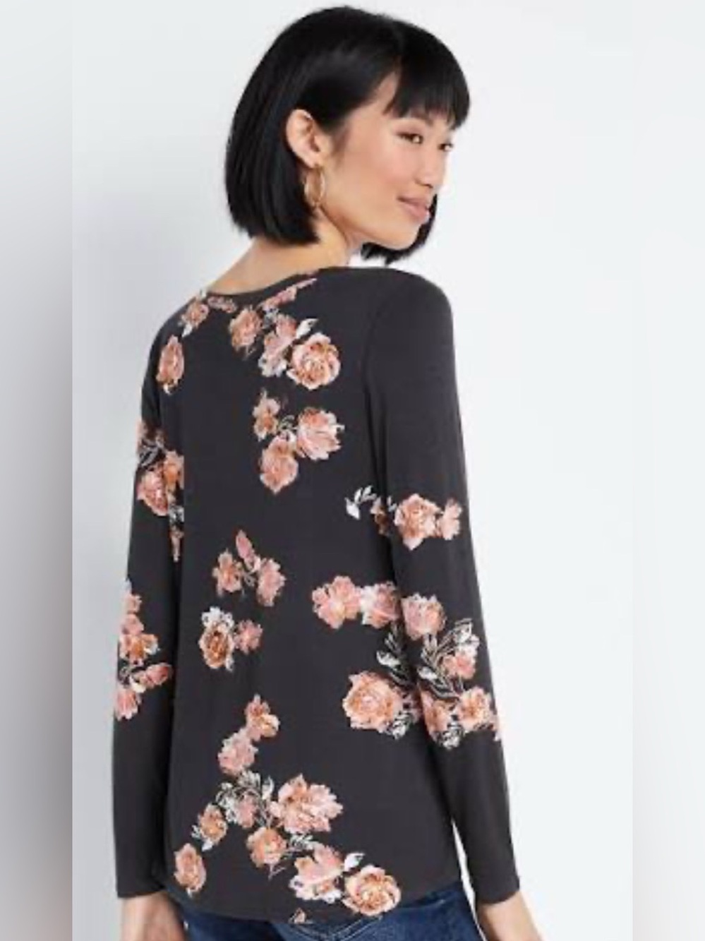 Maurice’s floral long sleeve tee size large